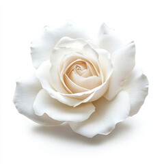 White Rose Flower Image Closeup Photography on white background