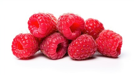 close isolated raspberry fruit