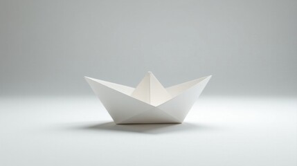 A Delicate White Paper Boat on a Smooth Surface, Symbolizing Simplicity, Hope, and the Journey Ahead