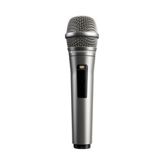 Grey Concert Microphone Isolated On Transparent Background