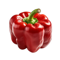Red Bell Pepper Isolated On White Background