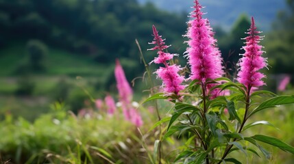 Obraz premium resilience pink weed