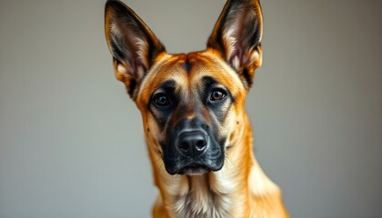 Belgian Malinois with Fawn Coat, Confident Demeanor, and Natural Lighting