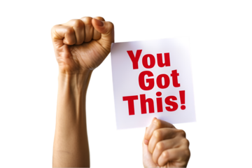 "You Got This" Motivational Text Isolated on Transparent Background