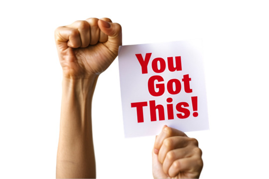 "You Got This" Motivational Text Isolated on Transparent Background