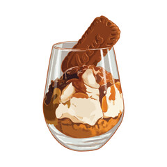 Vector of lotus biscoff parfait