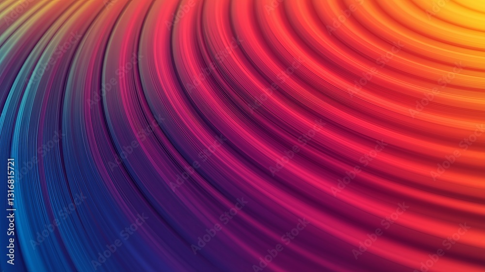 Poster A gradient of shifting colors creating an endless loop effec