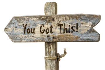 "You Got This" Motivational Text Isolated on Transparent Background