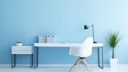 Fototapeta premium tranquility light blue wall