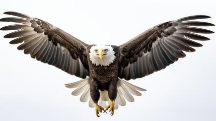 glides eagle white background