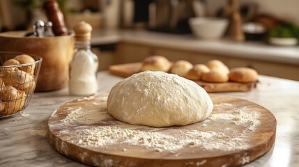 Artisan Bread Dough Ready for Baking