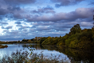 clouds over the lake