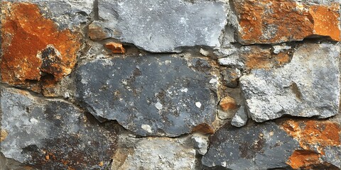 Rustic stone wall texture, outdoors