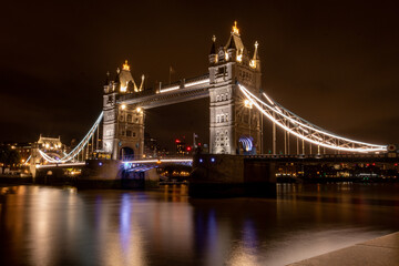 tower bridge at night
