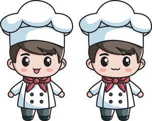 cute cartoon chef boy