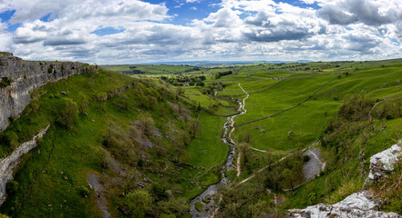mountain landscape with clouds
