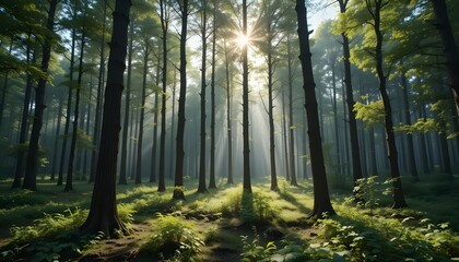 Obraz premium A Breathtaking Winter Sunrise Paints The Snow-covered Mountain Range In Hues Of Pink And Orange, A Solitary Snow-laden Pine Standing Sentinel Against A Vast, Tranquil Landscape