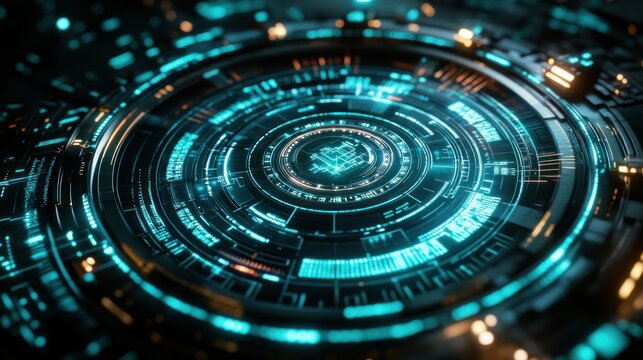 Futuristic digital interface