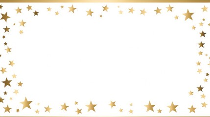 Obraz premium photo gold foil stars border