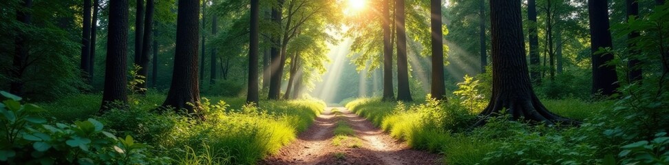 Obraz premium Desolate forest path isolated on white background, background, desolate