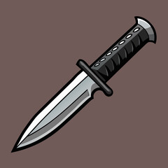 hunting knife on white background