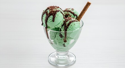 아포카토 아이스크림, 민트초코, 초코시럽