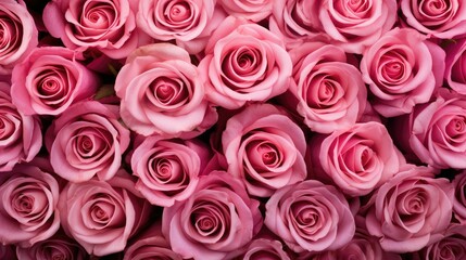 Naklejka premium bouquet pink roses