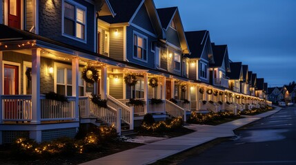 uniformity house with lights on at night
