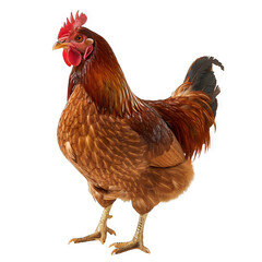 Fototapeta premium Magnificent Brown Hen: A Stunning Portrait of a Farm Animal