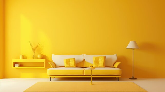 vibrancy blurred interior design yellow
