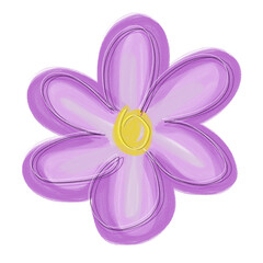 Simple purple flower painting