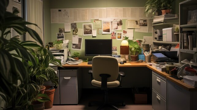 computer office cubical