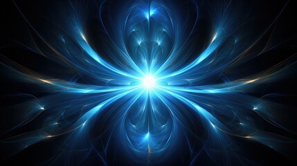 Naklejka premium alive blue fractal background