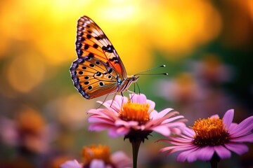 Obraz premium butterfly on flower