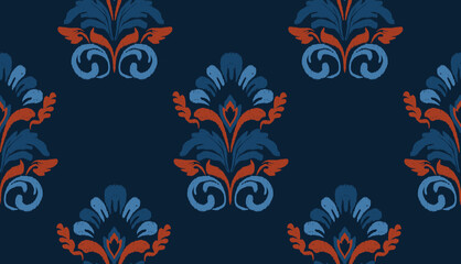 geometric ethnic vintage texture vector art design. textile fashion pattern line ikat seamless pattern and batik fabric texture asian background wallpaper geometry indian. Ethnic abstract ikat art .
