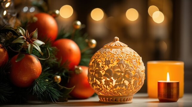 candles orange pomander