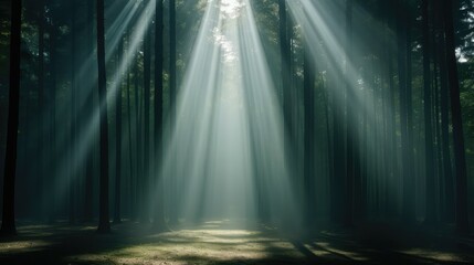 Fototapeta premium forest light laser