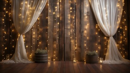fairy barn wood with lights