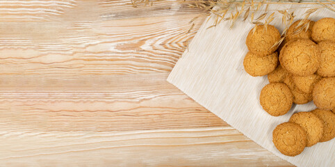 Thin Oatmeal Cookies, Healthy Cereal Crackers with Chocolate