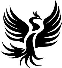 Obraz premium Phoenix logo vector illustration