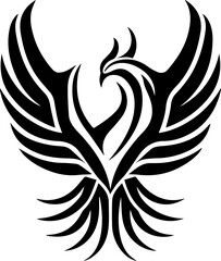Obraz premium Phoenix logo vector illustration