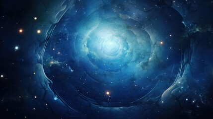 Obraz premium celestial dark blue abstract cell