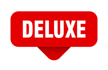 deluxe sticker. deluxe sign on transparent background