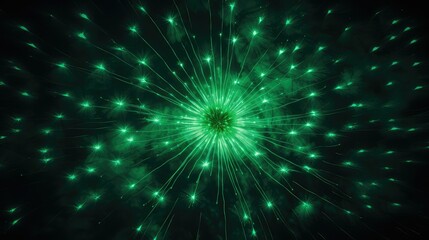 Fototapeta premium explosion green starburst