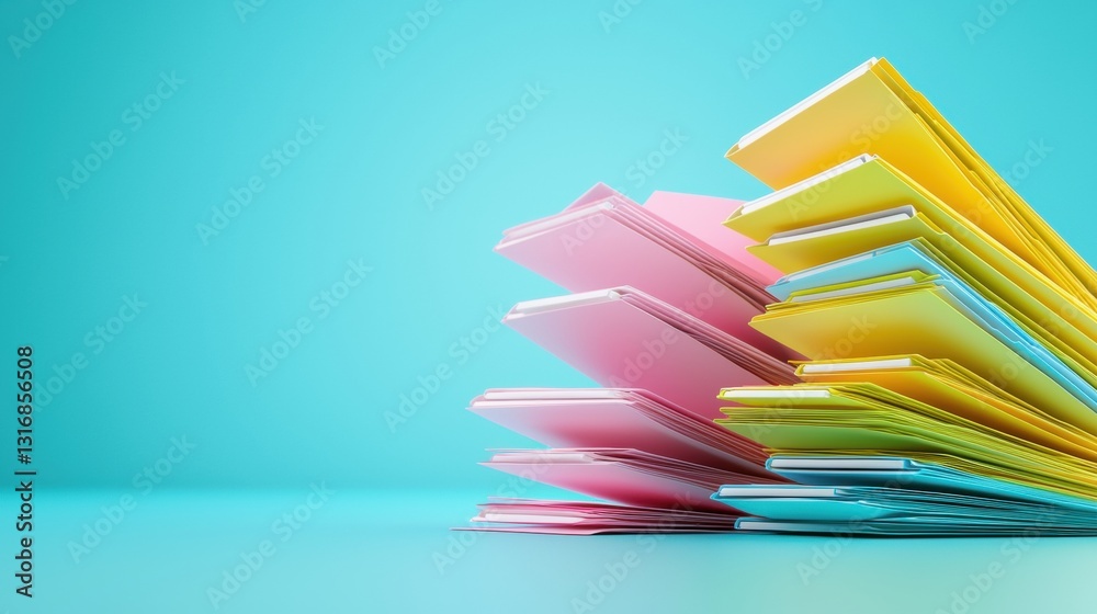 Poster a digital file explorer window displaying a hierarchical structure of folders and files, representin