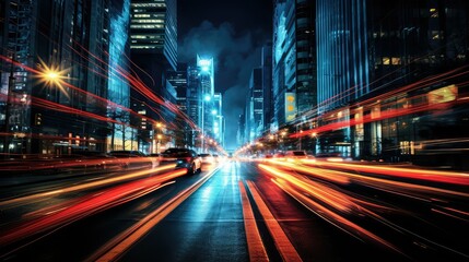 Fototapeta premium night light streak effect