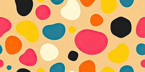 Abstract Colorful Shapes Seamless Pattern Background