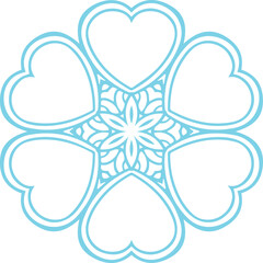 Beautiful flower art and mandala vector design