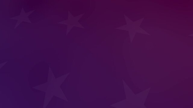 Faded white stars slowly spinning on on a  patriotic red and blue Ombre animated motion background [4K]