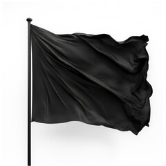 Black Flag Image  Stock Photo on white background